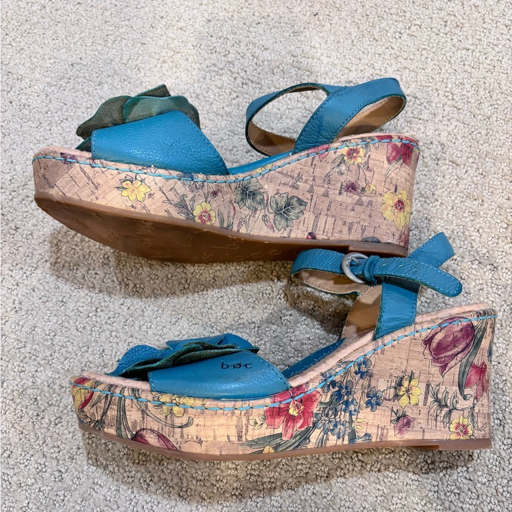 BOC Fiore Cork Wedge Sandals: Size 8/39 gently used. - Picture 5 of 5